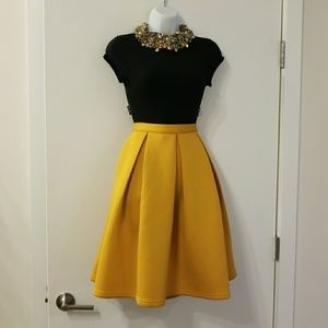 Alythea Mustard Skater Skirt